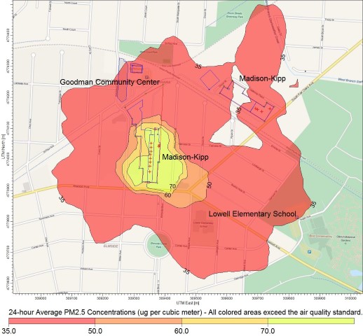 Madison-Kipp Violations of Air Quality Standard for
              PM2.5